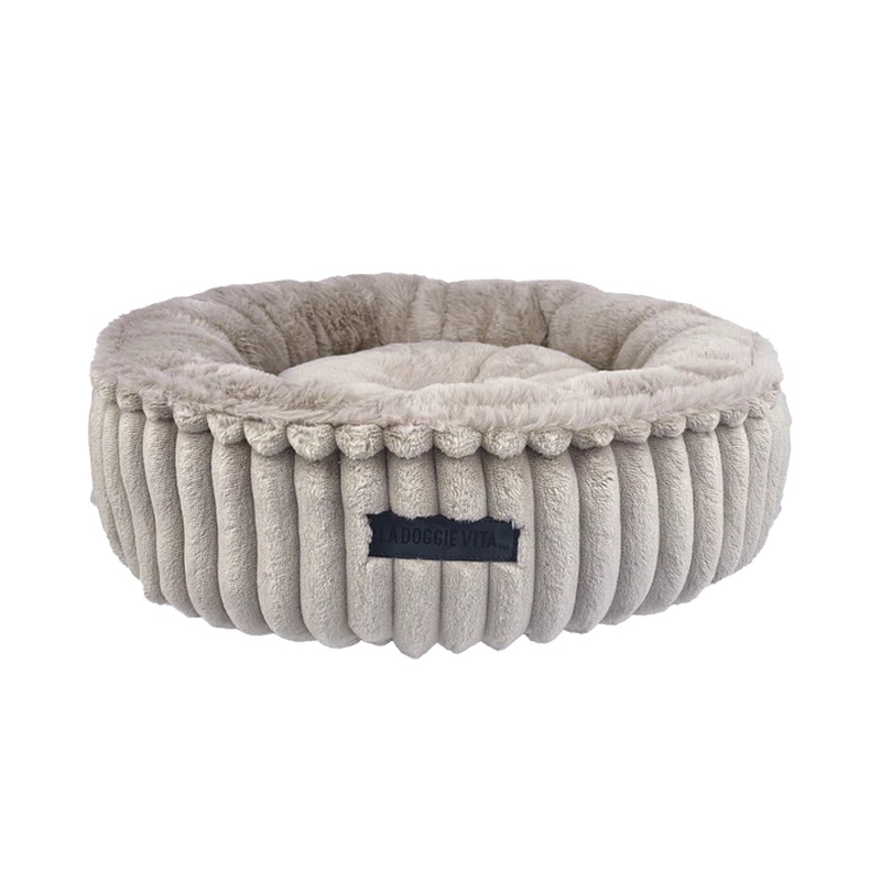 La Doggie Vita Velour Corduroy Cat Donut