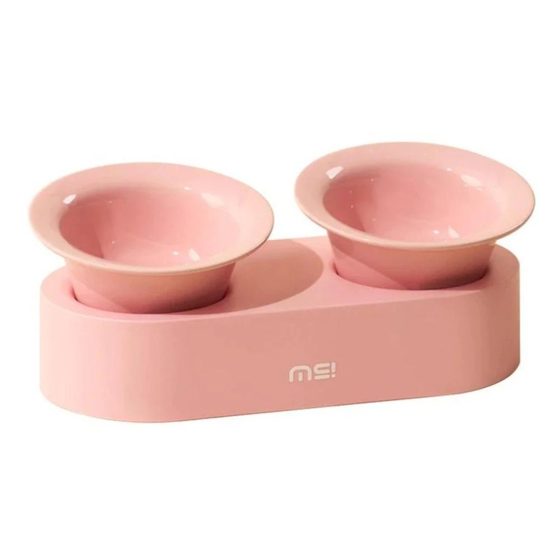 Makesure Jingle 2-in-1 Ceramic Pet Bowl Set for Food & Water Cat Bowls