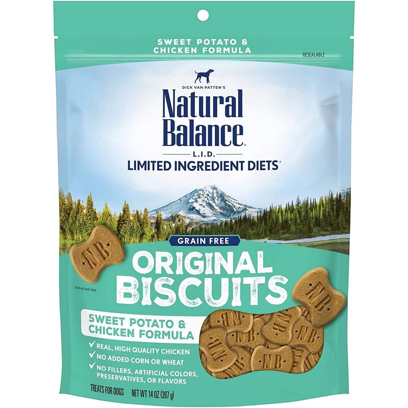 Natural Balance L.I.D. Chicken Sweet Potato Biscuits Dog Treats 14oz
