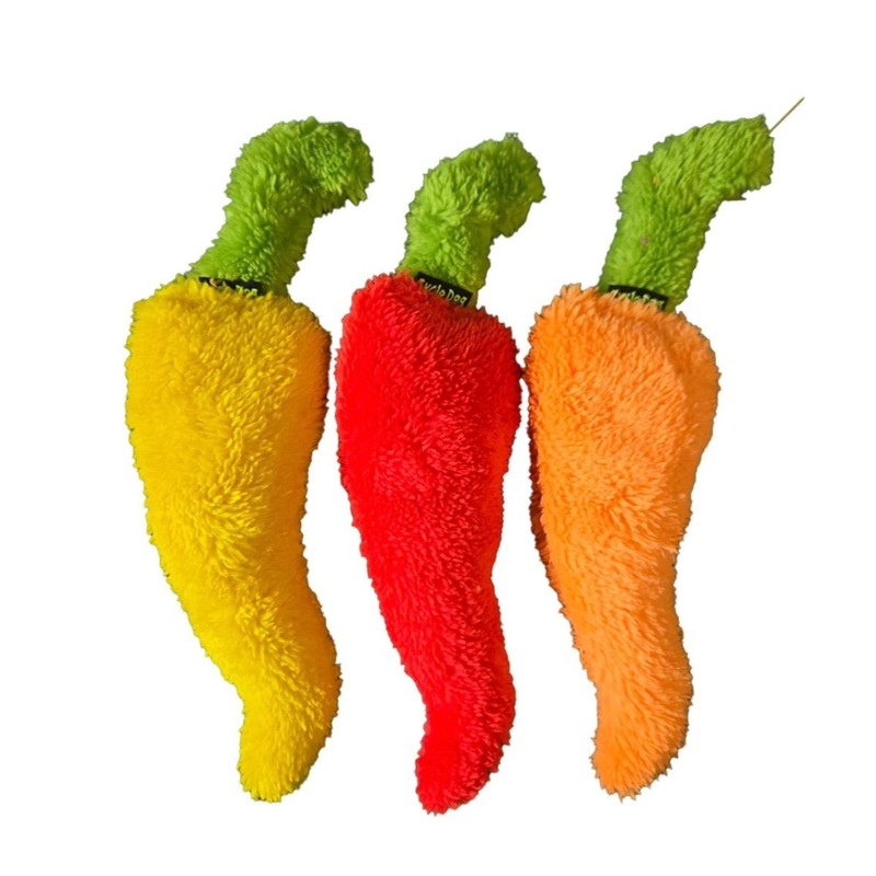 Cycle Dog Duraplush Chili Pepper Dog Toy Small Assorted