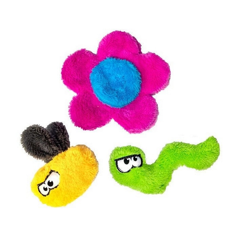 Cycle Dog Duraplush Flower Puppy 3-Pack Dog Toys