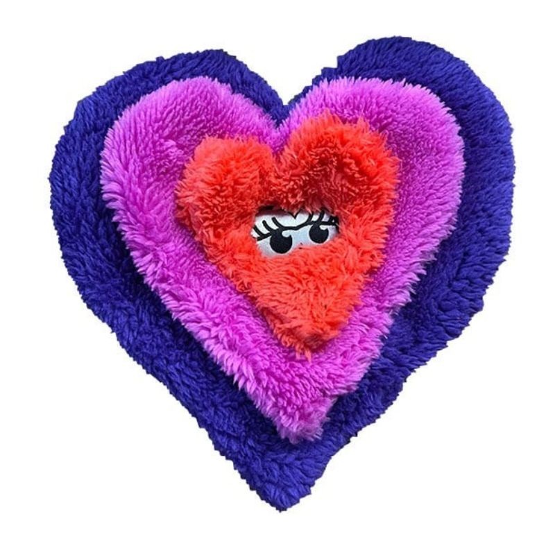 Cycle Dog Duraplush Heart Dog Toy Multi Colored Medium