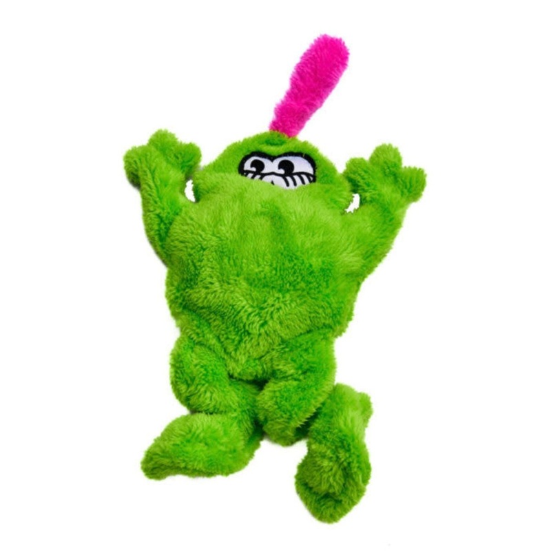 Cycle Dog Duraplush Springy Frog Dog Toy Green Medium