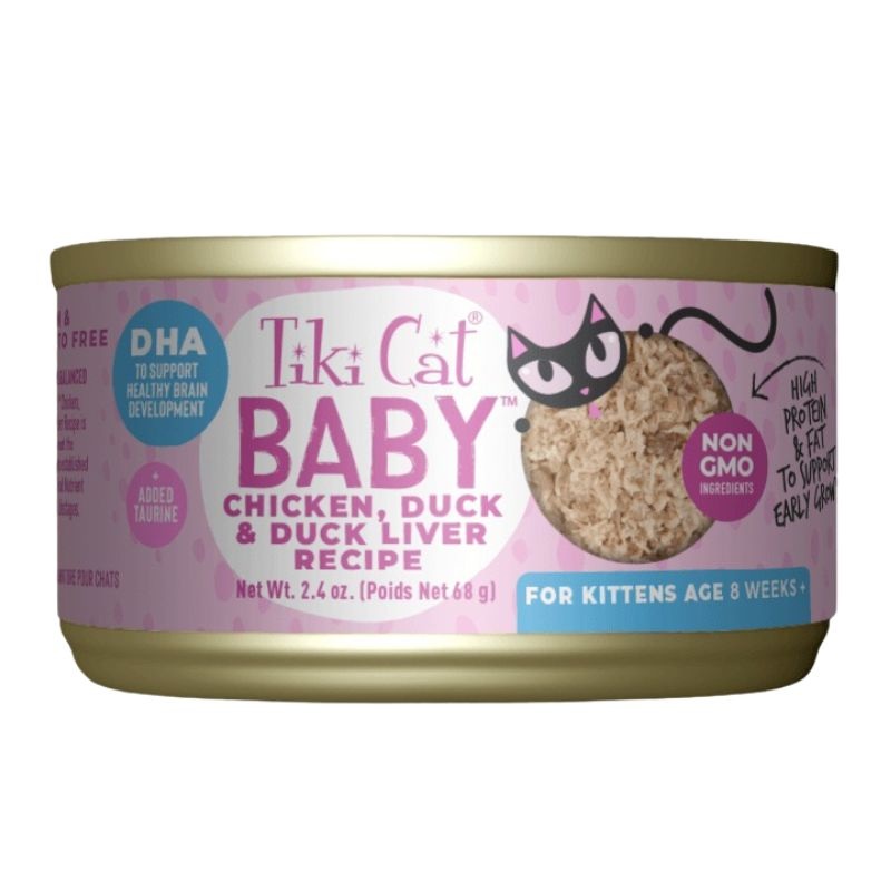 Tiki Cat Baby Whole Foods Chicken Duck & Duck Liver Wet Cat Food 2.4oz