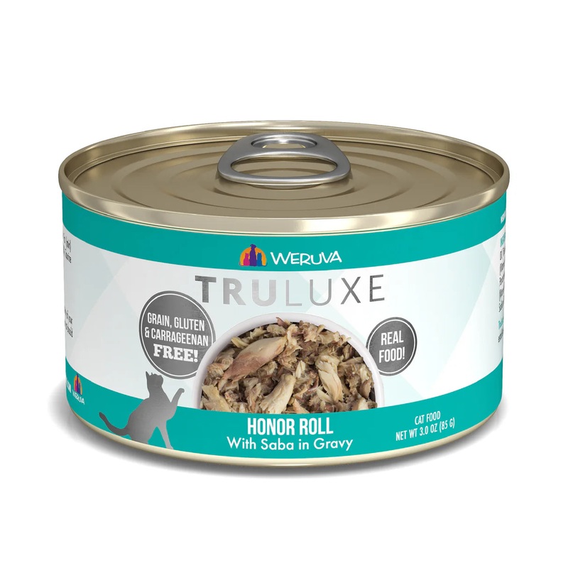 Weruva TruLuxe Honor Roll Wet Cat Food - Saba In Gravy - 3oz Can
