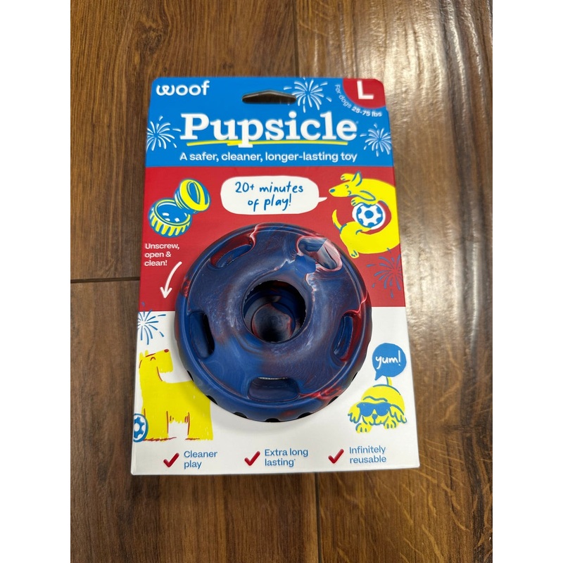 Woof Pupsicle 4th of July Edition  Fun and Durable Dog Toy XLG