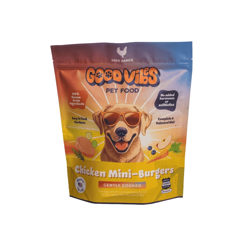 Good Vibes Chicken Gently Cooked Frozen Dog Food 6lb Bag