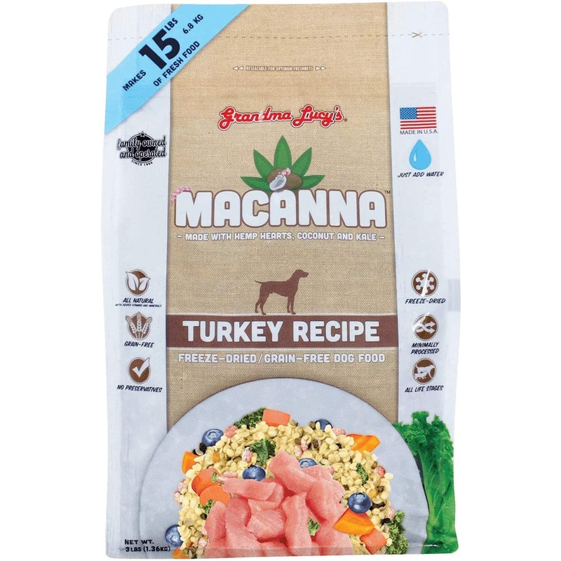 Grandma Lucy's Macanna Grain-Free Turkey Freeze-Dried Dog Food 3lb