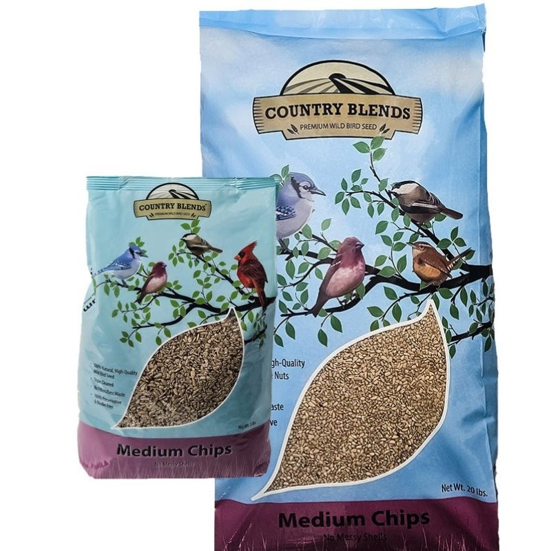 Country Blends Medium Sunflower Chips Wild Bird Food 40lb