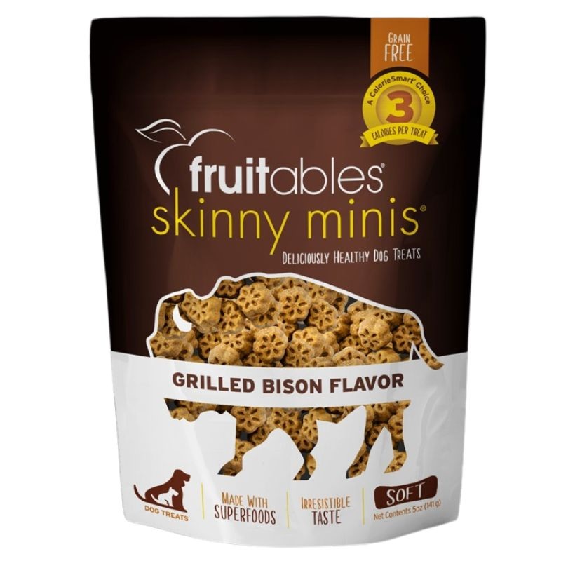 Fruitables Skinny Minis Grilled Bison Dog Treats 12oz