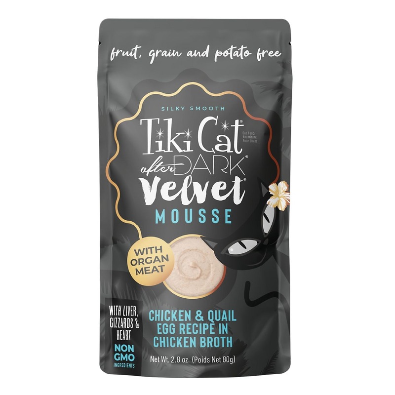 Tiki Cat After Dark Velvet Mousse Wet Cat Food - Chicken & Quail Egg in Broth - 2.8oz Pouch 2.8oz