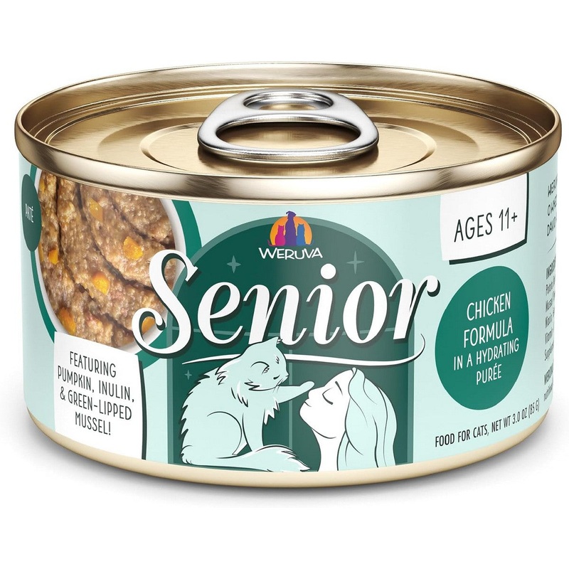 Weruva Cat Senior 11+ Wet Cat Food - Chicken Formula in a Hydrating Pure - 3oz Can