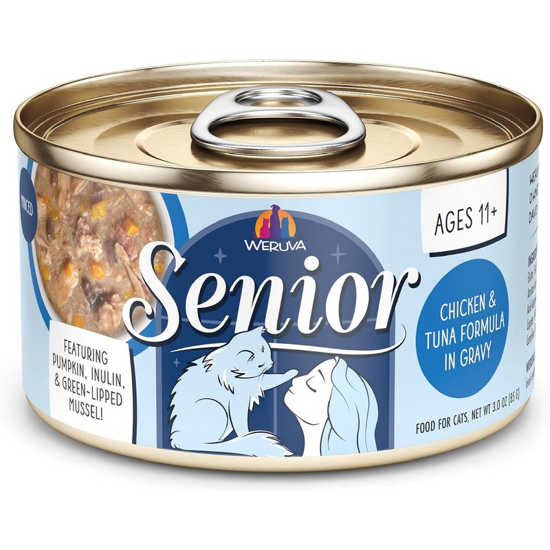 Weruva Cat Senior 11+ Wet Cat Food - Chicken & Tuna in Gravy - 3oz Can
