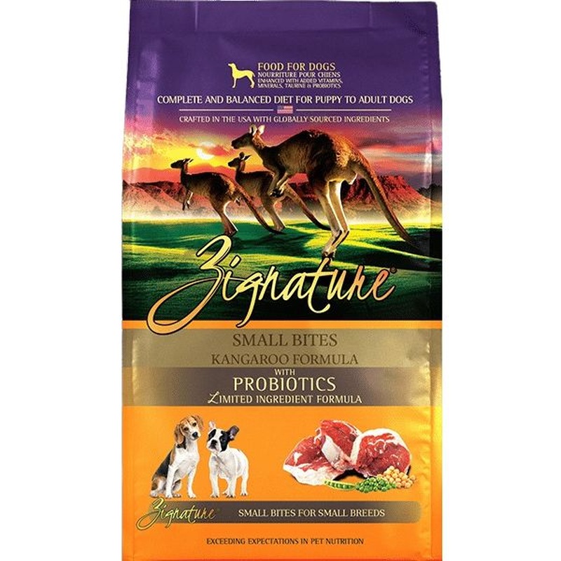Zignature Small Bites Dry Dog Food - Kangaroo - 4lb Bag