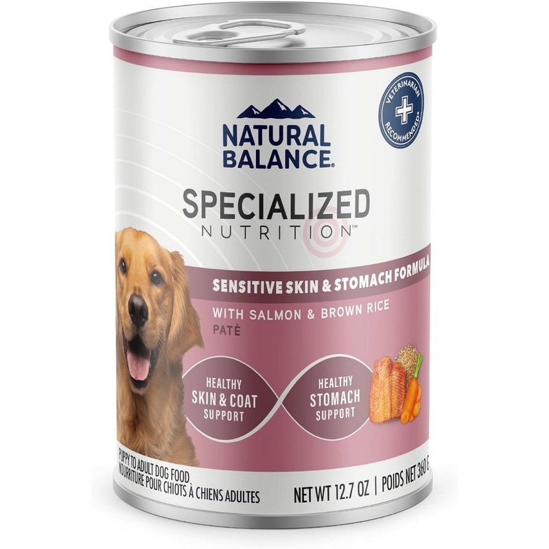 Natural Balance Sensitive Skin & Stomach Wet Dog Food - Salmon & Brown Rice Pate - 12.7oz Can