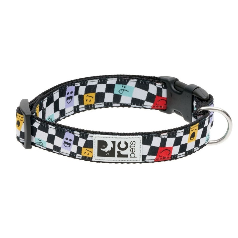 RC Pets Clip Dog Collar - M 1" - Checkerboard