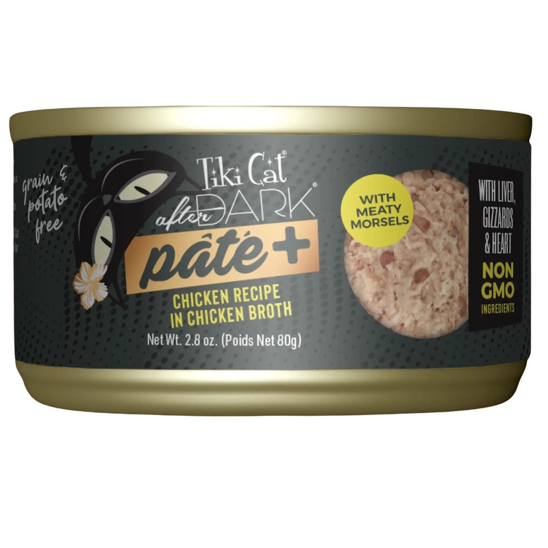 Tiki Cat After Dark Pate+ Wet Cat Food - Chicken - 2.8oz Can