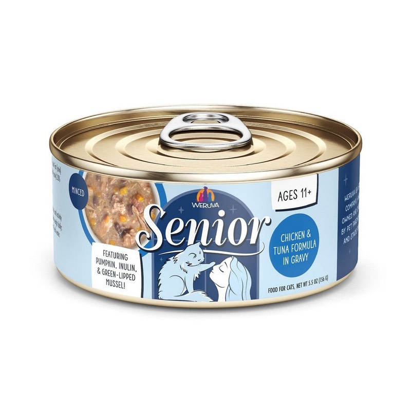 Weruva Cat Senior 11+ Wet Cat Food - Chicken & Tuna in Gravy - 5.5oz Can