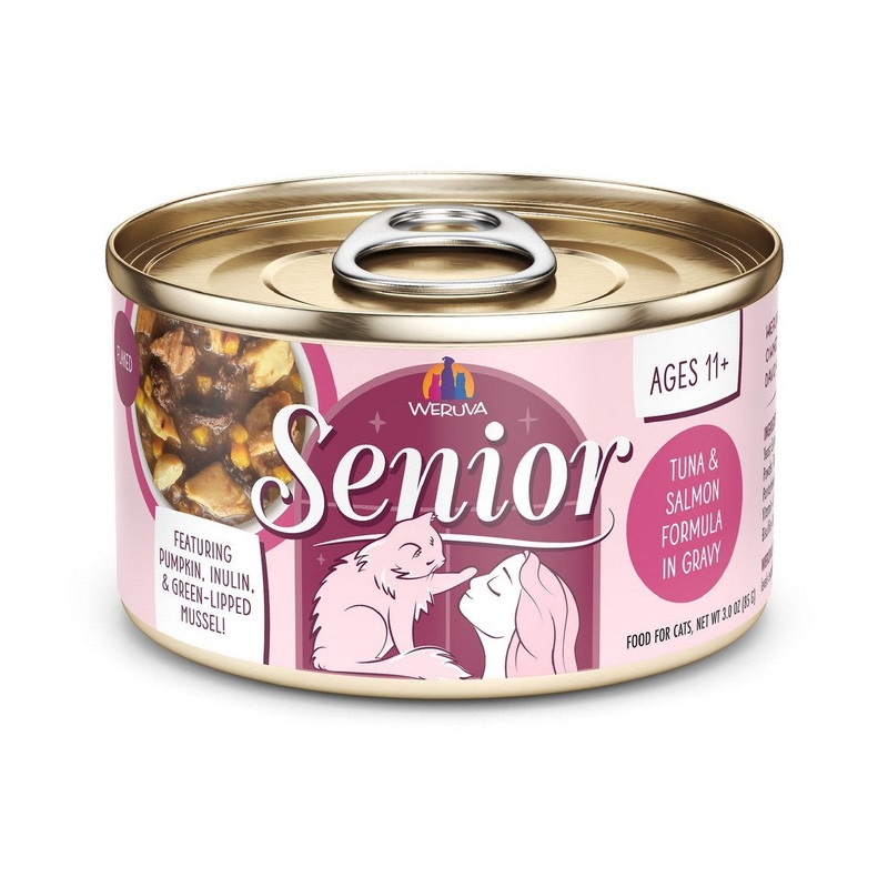 Weruva Cat Senior 11+ Wet Cat Food - Tuna & Salmon in Gravy - 3oz Can