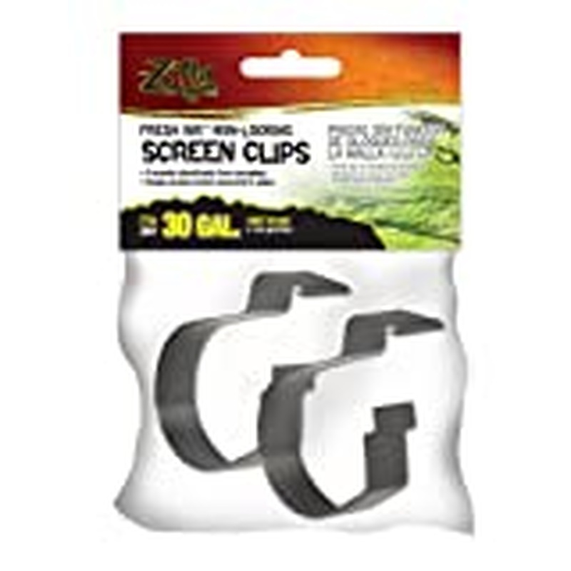Zilla Fresh Air Non-Locking Terrarium Screen Clips  Large  Black