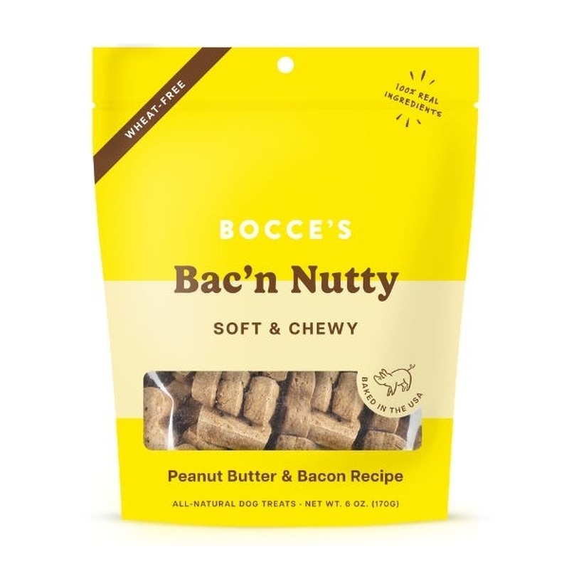Bocce's Bakery Bac'n Nutty Soft & Chewy Dog Treats, 6 oz.