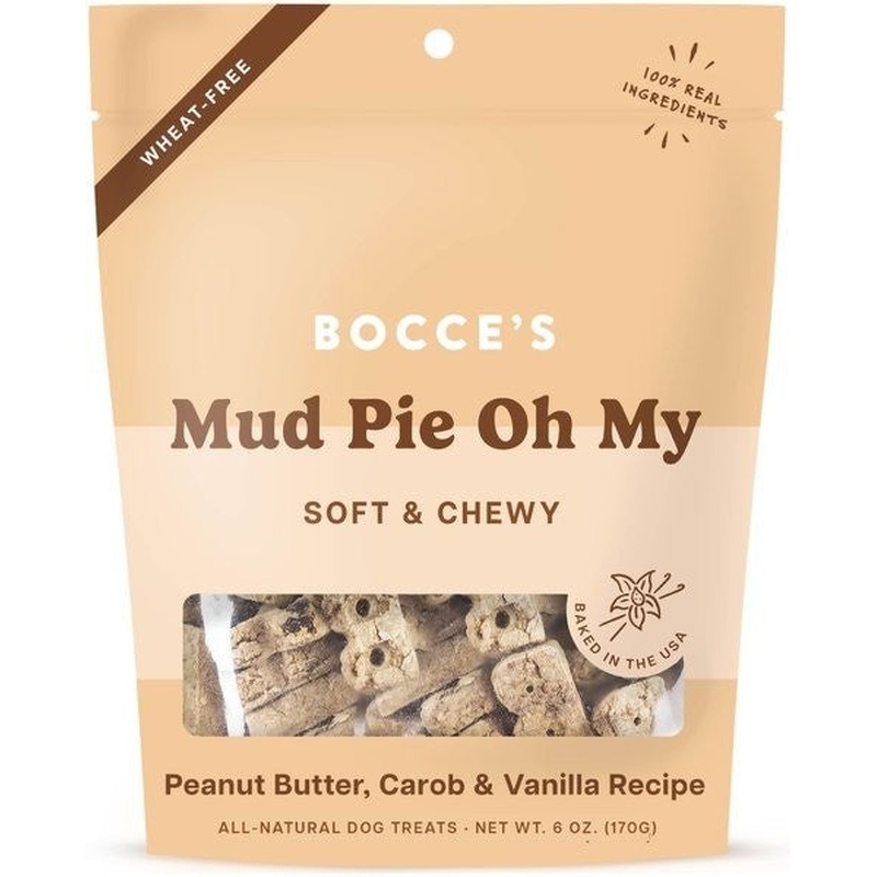 Bocce's Bakery Dog Treats Soft & Chewy Mud Pie Oh My 6 oz