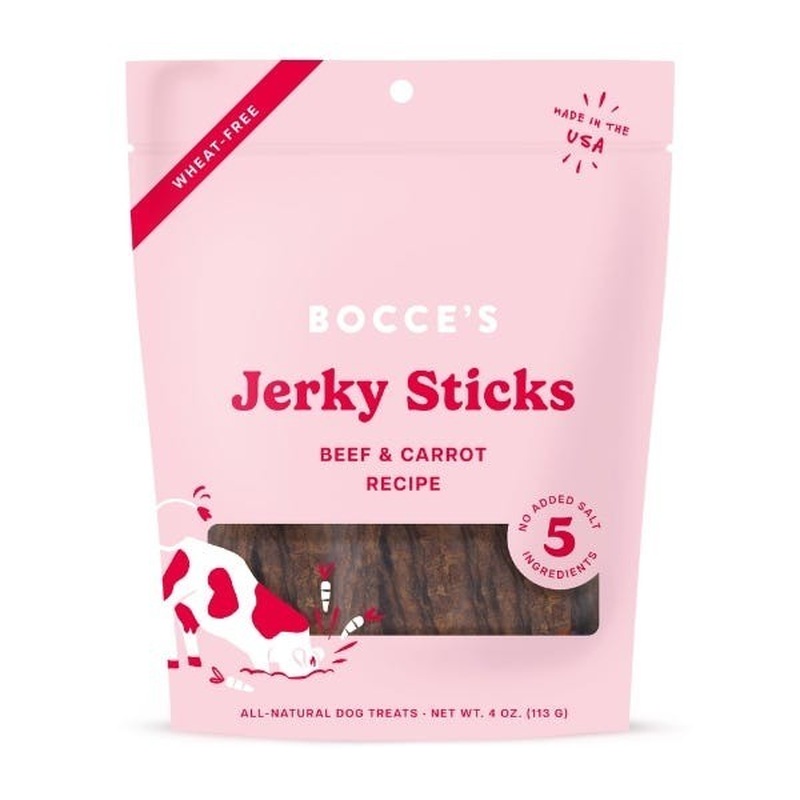 Bocce's Bakery Grazers Jerky Dog Treats - Beef & Carrot 4 oz