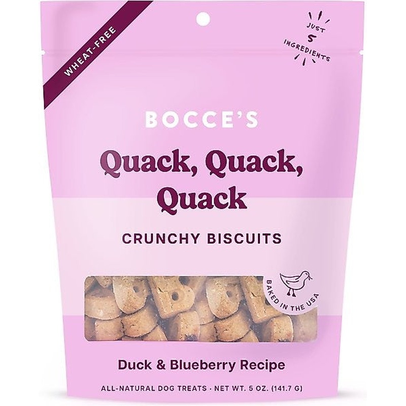 Bocce's Bakery Quack Quack Quack Crunchy Biscuits Dog 5 oz