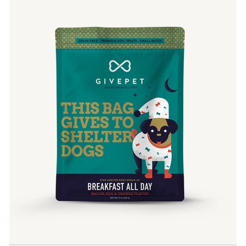 GivePet Crunchy Dog Treats Breakfast All Day 11oz
