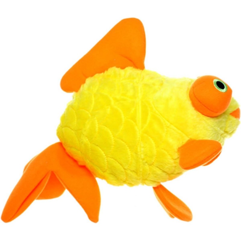 Tuffy's Mighty Massive Ocean Goldfish Squeaker Dog Toy