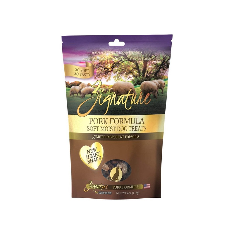 Zignature Soft Moist Dog Treats - Pork - 4oz
