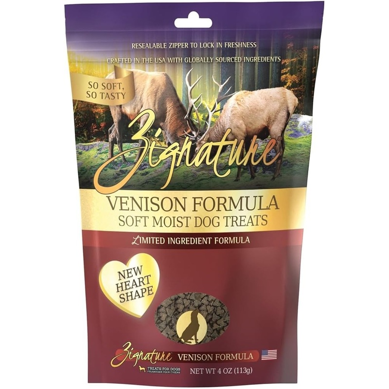 Zignature Soft Moist Dog Treats - Venison - 4oz