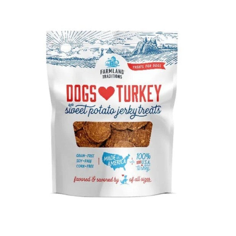 Farmland Traditions Dogs Love Turkey Jerky Dog Treats, 5 oz