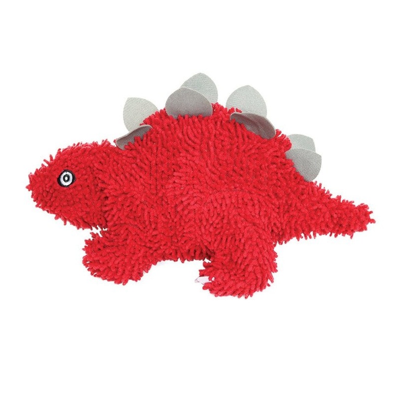 Tuffy's Mighty Microfibre Ball Stegosaurus Plush Dog Squeaker Toy