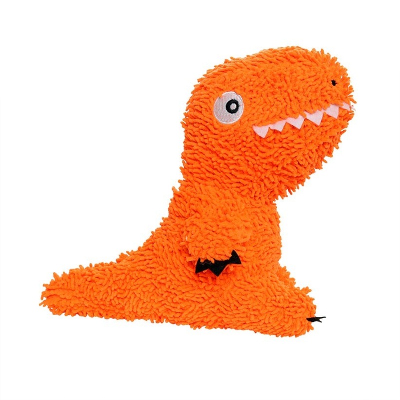 Tuffy's Mighty Microfibre Ball T-Rex Plush Dog Squeaker Toy