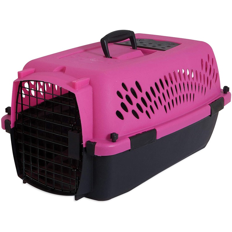 Aspen Pet Cats & Dogs Fashion Dog Kennel Pink Hard-Sided - 23 in