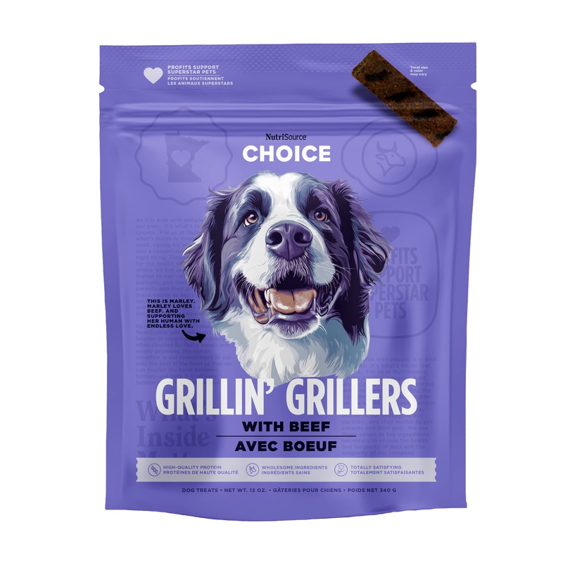 NutriSource Choice Grillin' Grillers Dog Treats - Beef - 32oz