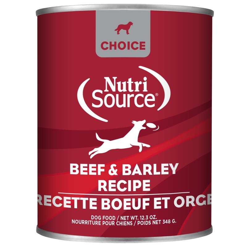 NutriSource Choice Pate Wet Dog Food - Beef & Barley - 12.3oz Can
