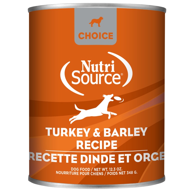 NutriSource Choice Pate Wet Dog Food - Turkey & Barley - 12.3oz Can