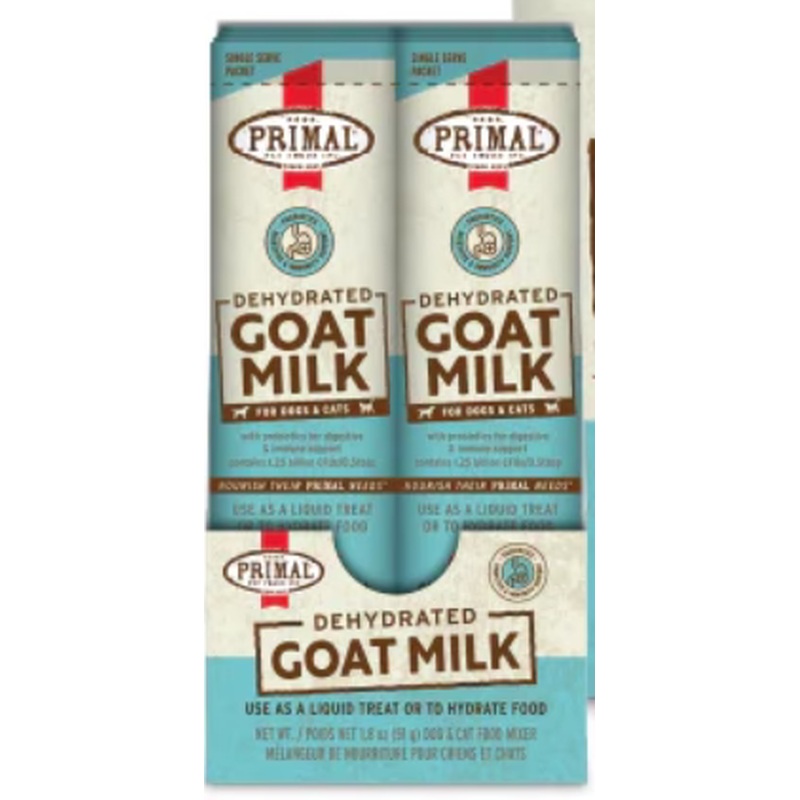 Primal Pet Foods Dehydrated Goat Milk Cat & Dog Food Additive - Goat Milk - 1.8oz Single Packet