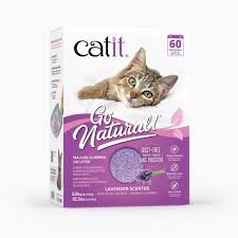 Catit Go Natural! Pea Husk Clumping Cat Litter - Lavender - 12.3lb Box