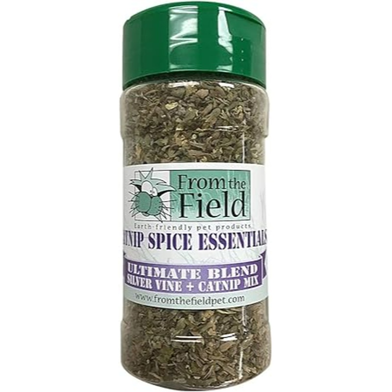From the Field Organic Catnip "Spice" Shaker - Ultimate Blend Silver Vine Mix - 10g Bottle