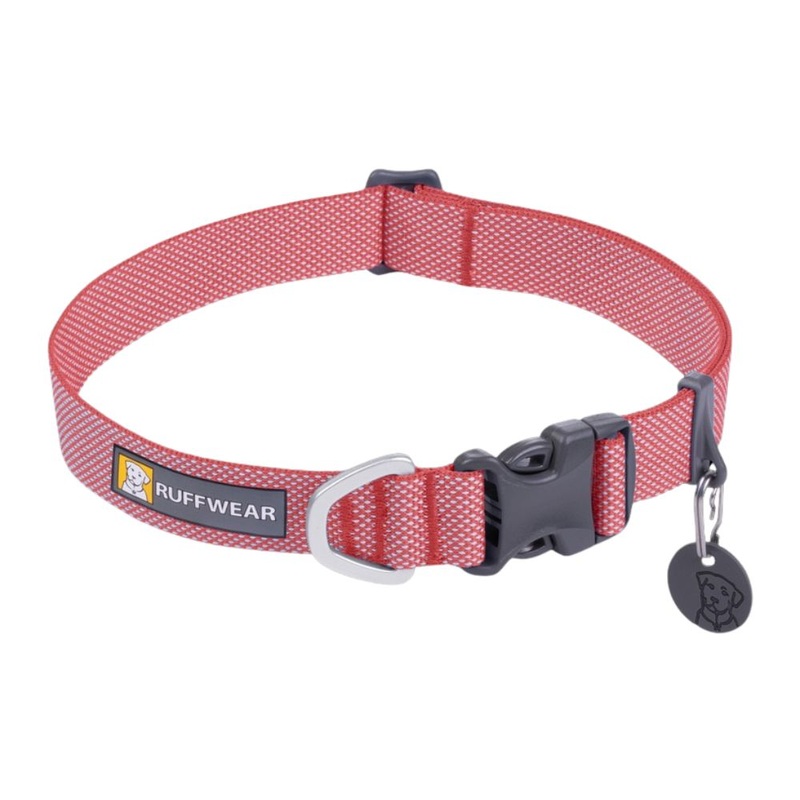 RuffWear Hi & Light Lightweight Dog Collar 11-14" Salmon Pink
