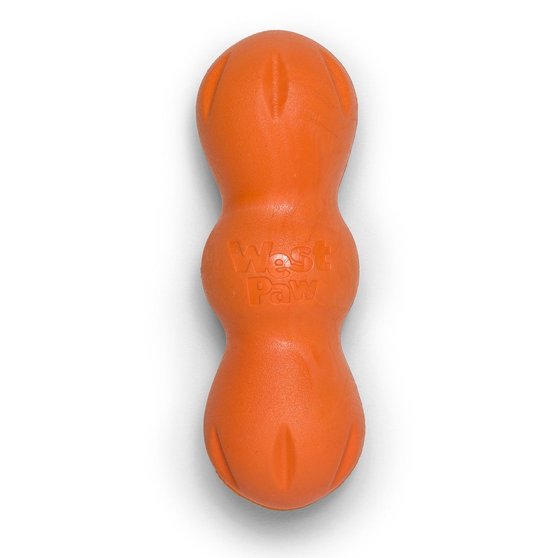 West Paw Zogoflex Rumpus Dog Chew Toy Medium Tangerine