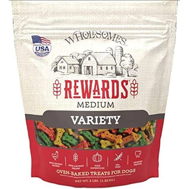 Wholesome 3 lbs Rewards Variety Biscuits Pet Food