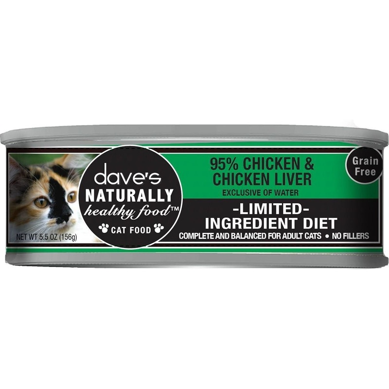 Dave's Pet Food 95% Premium Meats Wet Cat Food - Chicken & Chicken Liver Pate - 5.5oz Can