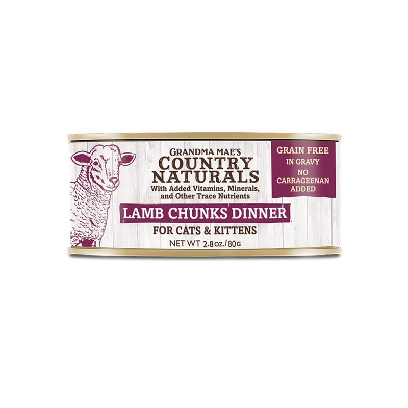 Grandma Mae's Grain-Free Lamb Chunks in Gravy Canned Cat Food 2.8oz