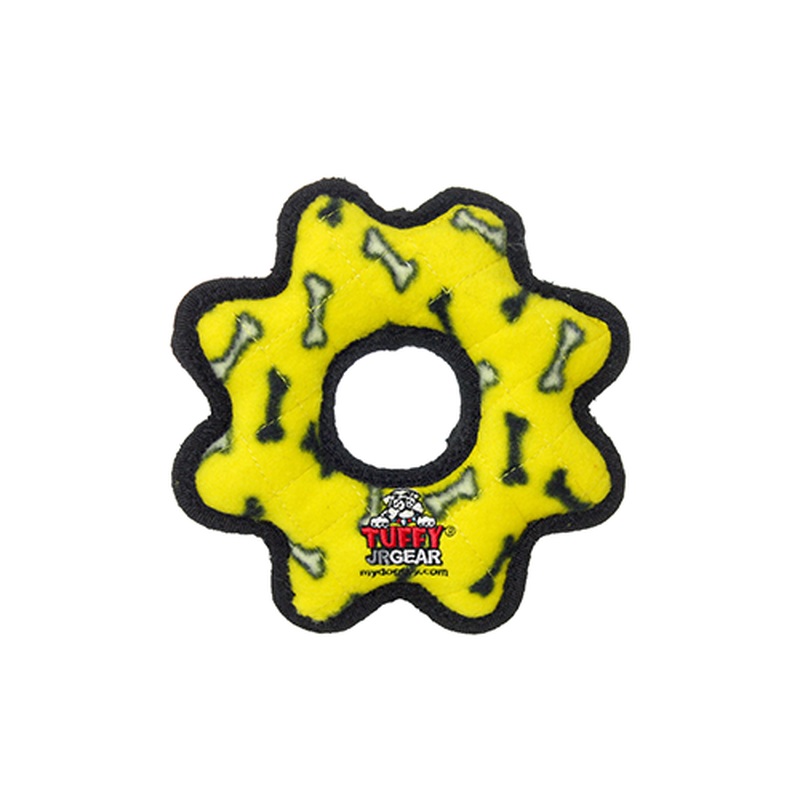 Tuffy's Jr Gear Ring Dog Toy - Yellow
