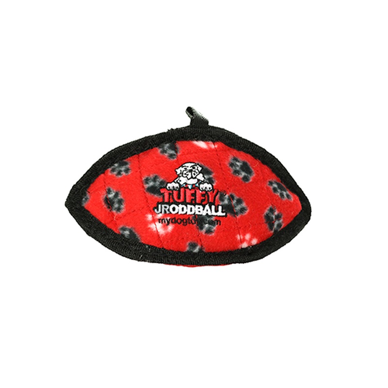 Tuffy's Jr Odd Ball Dog Toy - Red Paws