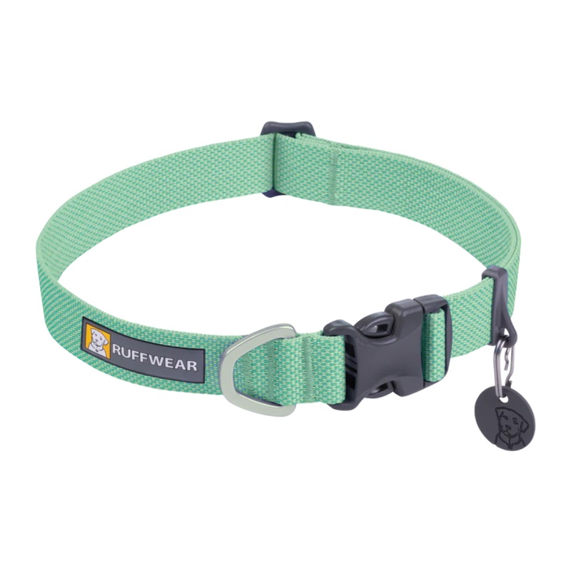 RUFFWEAR Hi & Light Lightweight Dog Collar, Sage Green, 11"-14"
